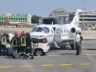 Milano’da özel Jet’e yer hizmetleri aracı çarptı