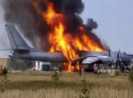 Rusya Saratov’da Tu-95MS uçağı yerde vuruldu