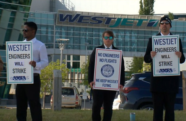  WestJet bünyesindeki grev 600 uçuşu iptal etti