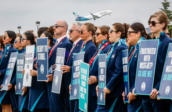 WestJet’te kabin grevi 300 uçuşu iltal ettirdi