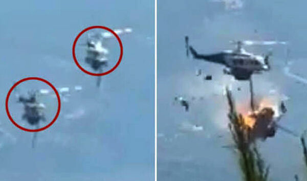Yunanistan’da iki yangın helikopteri havada çarpıştı
