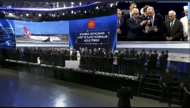 İstanbul Havalimanı 4. ana pistinin ilk uçuş iznini Erdoğan verdi