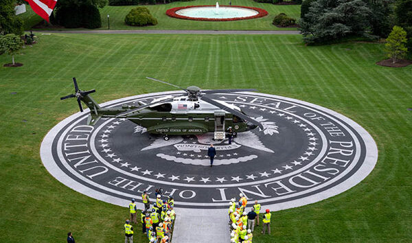 Beyaz Saray’ın yeni helikopter pisti açıldı