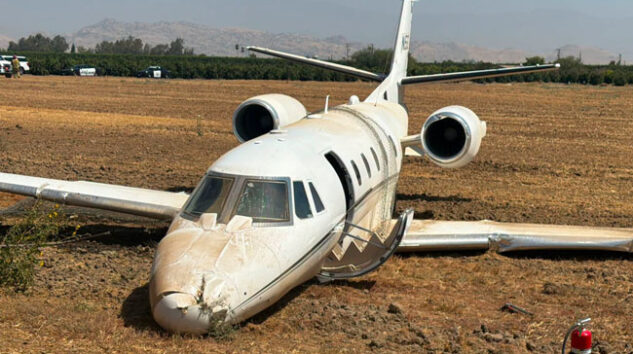 California’da Cessna Citation inişte pistten çıktı