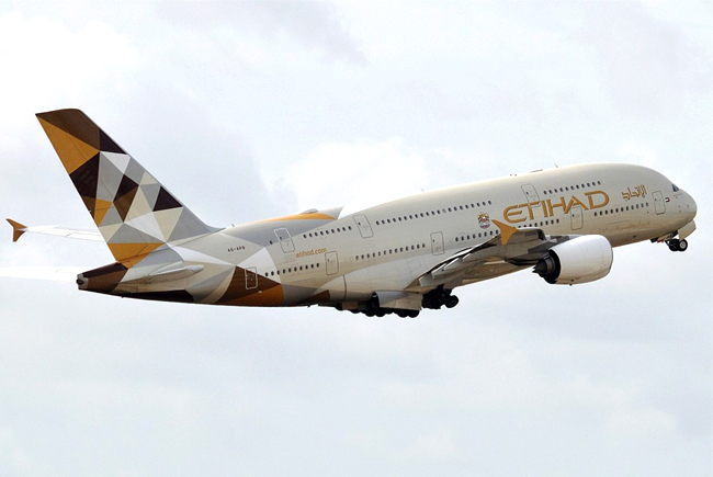 Etihad Airways’in A380’i 6 yıl sonra seferlere tekrar başladı