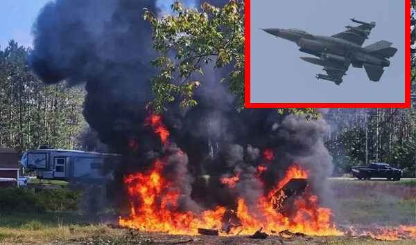 ABD Michigan’da F-16C düştü; pilot kurtuldu