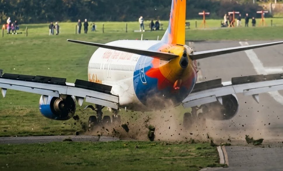Jet2 uçağı B737-800 Birmingham inişinde tehlike atlattı