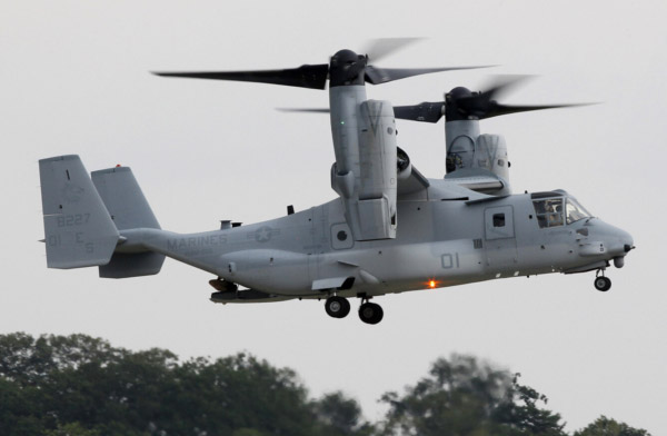 ABD’de MV-22B Osprey inişte kırıma uğradı