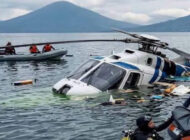 Guatemala’da H-130 Atitlan Gölü’ne düştü