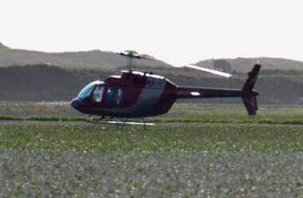 Hollanda’da  Agusta-Bell 206B tarlaya acil indi