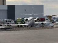 Las Vegas’ta Falcon 50 kalkışta pistten çıktı