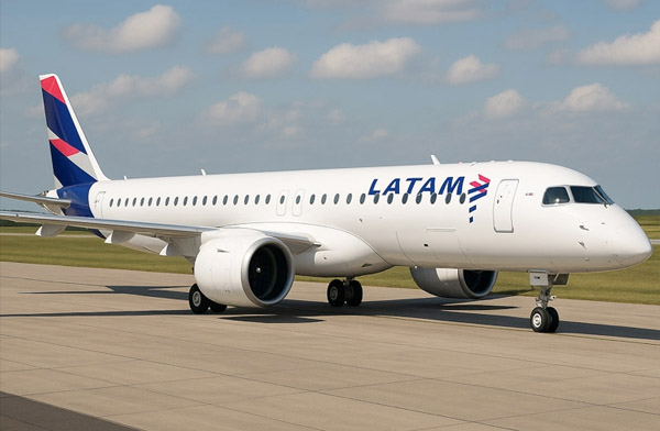 LATAM Airlines Brasil filosuna Embraer E195-E2 alıyor